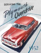 1952 Plymouth Overdrive Transmission Shop Service Repair Manual Supplement