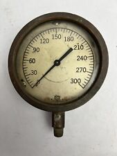 Acme Gauge Instrument Co. Vintage Antique 0-300 Pressure Gauge Copper Steel
