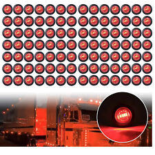 34 12v Marker Lights Led Truck Trailer Round Side Bullet Light Amber Red Lamps