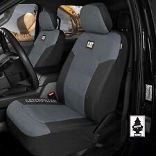 For Chevy Caterpillar Car Truck Seat Covers For Front Seats Set - Black  Grey