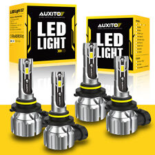 Auxito Combo 4 9005 9006 Led Headlight Kit Bulbs High Low Beam White 80000lm
