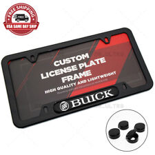 Gloss Black Front Or Rear Buick Logo Emblem License Plate Frame Cover Gift
