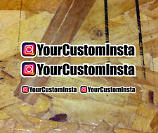 2 Custom Your Username Insta Instagram Full Color Vinyl Sticker Decal Car Truck