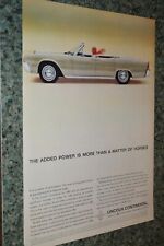 1963 Lincoln Continental Convertible Original Advertisement Print Ad 63