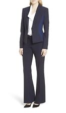 Hugo Boss Dark Blue Patchwork Color-block Jolia Stretch Suit Blazer 2 Us Pant 4