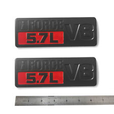 2x Oem 5.7l V8 Emblem Badge Side 3d For Tundra Toyato Trd Iforce Black Red W