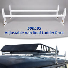 500lbs Adjustable Van Rooftop Ladder Rack For Chevy Ford E350 Gmc Express 77