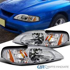 Fits 1994-1998 Ford Mustang Gt Svt 1pc Headlights Corner Signal Lamps Leftright