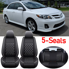 For Toyota Corolla 2007-13 Car Seat Covers Full Set Pu Leather Frontrear 5-seat