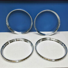15 Stainless Steel Chrome Hot Rod Ribbed Trim Rings Beauty Rings Set4 Tr2551