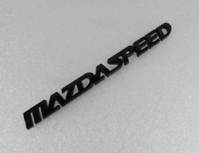 06-13 Mazda 3 6 Black Mazdaspeed Emblem Rear Trunk Badge Nameplate Back Logo