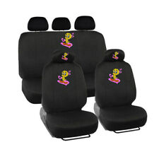 New 9pc Set Looney Tune Tweety Bird Classic Front Rear Car Truck Seat Covers