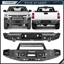 Offroad Front Rear Bumper Biult-in 144w Leds For Chevy Silverado 1500 2007-13