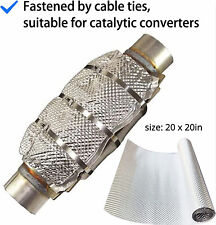 Exhaust Heat Shield Automotive Embossed Aluminum Muffler Shieldwrap 20 X 20in