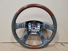 03-06 Cadillac Escalade Woodgrain Factory Leather Steering Wheel