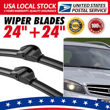 Front Windshield Wiper Blade For Mercedes-benz C300 C63 Amg Pair 24 24