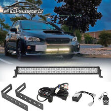 For 15-19 Subaru Wrx Sti Lower Hidden Bumper 32 Led Light Bar Bracket Wire Kit