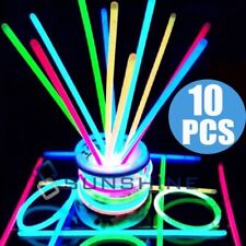 Neon 10pcs Led Glow Sticks Rave Dj Cheer Light-up Shaking Wands For Concer