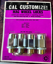 Nos Cal Custom 4pc Mag Wheel Locks W 2keys 12mm X 1.5mm Model 5111 - Fast Ship