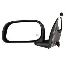 Black Left Driver Side Manual Mirror Power Heated For 2004-09 Dodge Durango