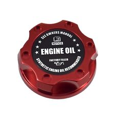 Red Racing Engine Oil Filler Cap Screw-in Style Black Notice Emblem Fits Mazda