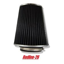 Black Universal Cone Truck Cold Air Filter Replacement 3.5 80 Mm Inlet