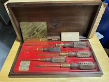 1986 Limited Edition Mac Tools 24k Gold Plated Screwdriver Set