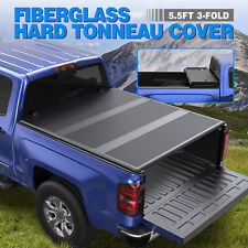 5.5ft Fiberglass Hard Truck Tonneau Cover For 2007-23 Toyota Tundra Crew Max Bed