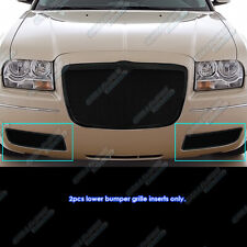 For 2005-2010 Chrysler 300 Lower Bumper Stainless Steel Black Mesh Grille Insert