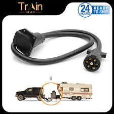 Trailer Camper Rv Truck 7 Way 4 Foot Extension Cord Round Plug Towing