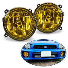 For 02-03 Subaru Impreza Rs Wrx Yellow Lens Glass Fog Lights Set W Bulbs
