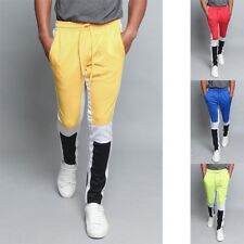 Mens Slim Fit Color Blocked Stretch Sports Workout Techno Track Pants-tr540-c1i
