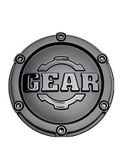 Gear Alloy Matte Black Wgloss Black Logo Snap In Wheel Center Cap 809k102