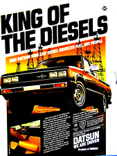 1982 Datsun King Cab Diesel King Of Diesel Vintage Original Print Ad 8.5 X 11