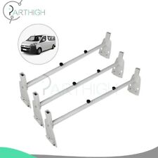 Adjustable 3 Bar Van Ladder Racks Carrier Universal For Ford Chevy 750lb White
