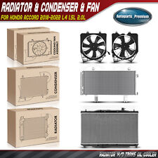 Radiator Ac Condenser 2x Cooling Fan For Honda Accord 2018-2022 L4 1.5l 2.0l