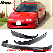 Fits 98-01 Acura Integra Mugen Style Front Rear Bumper Lip Kit Unpainted Pp