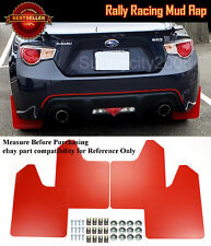 15 X 11.5 4 Pcs Red Rally Racing Flexible Mud Flaps Splash Guard Fit Hyundai..