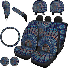 Indian Hippie Mandala Car Seat Covers Full Set For Womenpsychedelic Bohemian