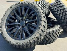 22 Black Tahoe Silverado 1500 Wheels Rims Tires Suburban Gmc Sierra Yukon 33