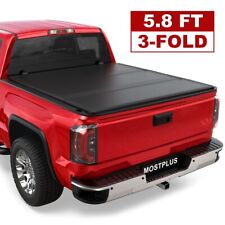 5.8ft Tri-fold Fiberglass Hard Bed Tonneau Cover For 04-07 Silverado Sierra 1500