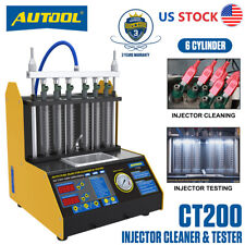 Ct200 Car Motor Ultrasonic Fuel Injector Cleaner Tester Machine 110v 6-cylinders
