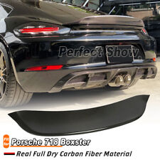 Fits Porsche 718 Boxster 16-20 Rear Boot Spoiler Lip Wing Body Kit Real Carbon