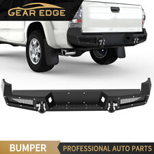 Textured Steel Rear Bumper For 2005-2015 Toyota Tacoma W License Plate Hole