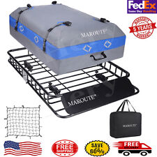 51x36 Universal Roof Rack Cargo Basket With Extension Heavy Duty Steel Carrier