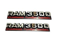 2pcs For 98-02 R-a-m 3500 Cummins Turbo Diesel Emblem Nameplate Badge