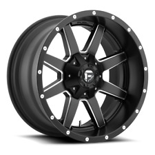 4 22x12 Fuel Black Mill Maverick Wheel 5x114.3 5x127 For Jeep Toyota Gm