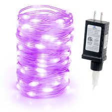 Purple Flexi Ribbon Led String Fairy Lights 8 Modes W6h Timer 33 Ft