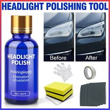 Car Headlight Lens Polishing Restoration Repair Kit Cleaner Cleaning Sponge