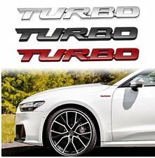 Turbo Badge Emblem Universal Metal Car Auto Fender Trunk Tailgate Decal Sticker